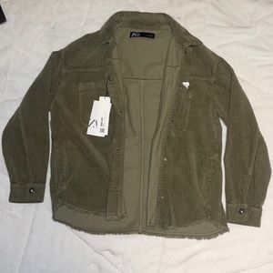 Zara Green Corduroy Jacket